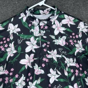 Waggle Golf Polo Shirt Men's XL Floral Azalea Print Flowers Performance
